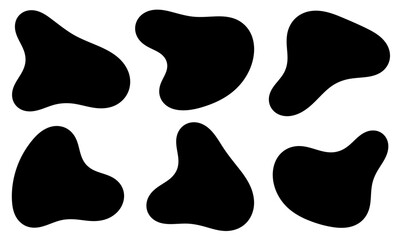 Set of abstract blob shapes