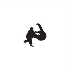 Illustration vector graphic of karate athlete icon