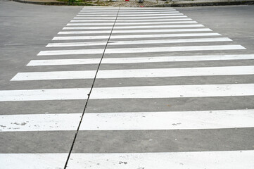 Pedestrian crossing in city.  Crosswalk. Zebra.