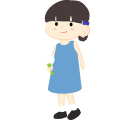 girl with an flower 