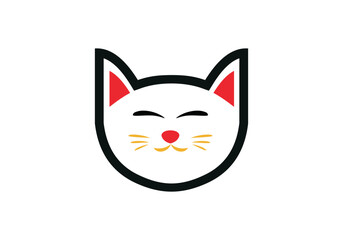 cat vector icon logo illustration template white background