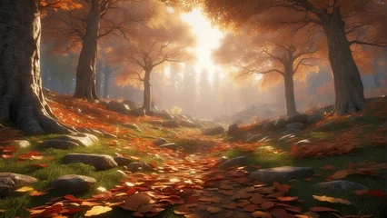 Foto auf Acrylglas Antireflex autumn in the forest © chep
