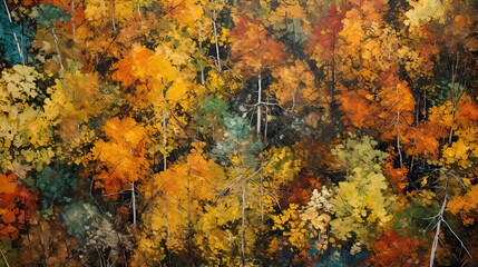 The top down view of the forest 