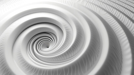 Abstract background with spiral pattern black and white fractal shapes.