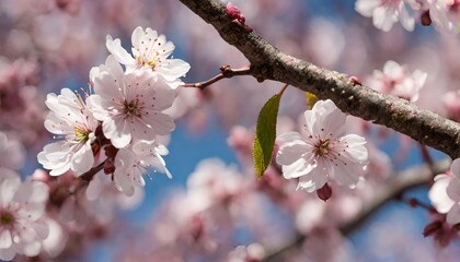 Obraz premium cherry blossom tree bunch in spring