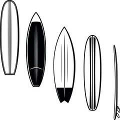 set of surfboards - obrazy, fototapety, plakaty