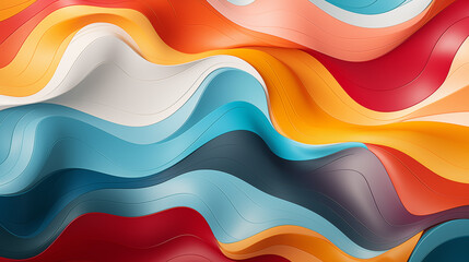 Abstract Waves Illustration background Ethereal Colorful Cascade