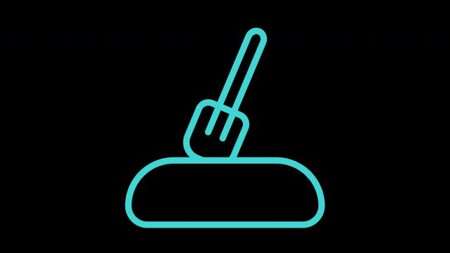 Agriculture Garden Spade Line Animated Icon