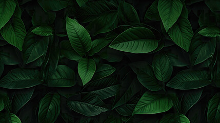 impressive epic green leaves wallpaper, melancholic sad style
