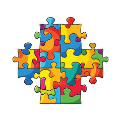abstract autism  puzzle background