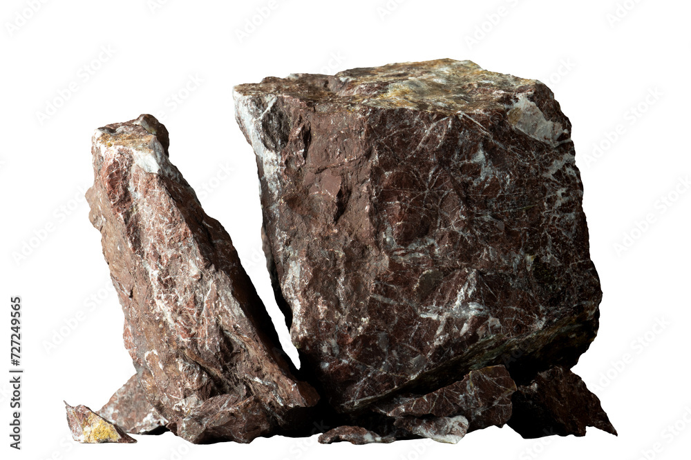 Poster rough split stone isolated element