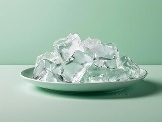 cubes in a glass bowl