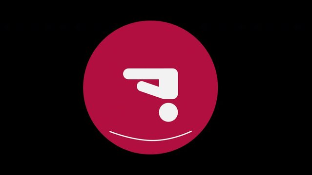 Pictograma de los Juegos Ol&iacute;mpicos de lado izquierdo con el deporte gimnasia en trampol&iacute;n con alpha en un circulo rojo