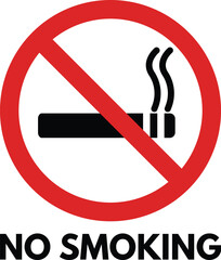 No smoking icon isolated on white background . No smoking cigarette sign vector