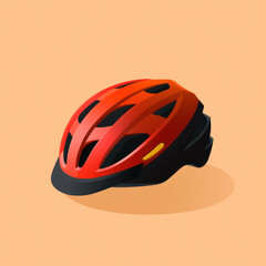 Fototapeta premium Safe Ride: White Isolated Helmet for Bike Safety and Protection in Sports