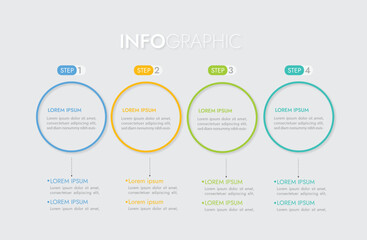 Naklejka premium modern infographics options banner vector