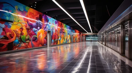 Fototapeten metro station concept in brazil Generative AI © vadosloginov