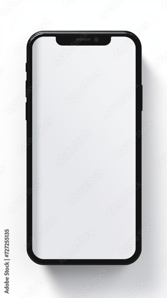 Aufkleber stock image of a smartphone on a white background, modern and sleek design generative ai