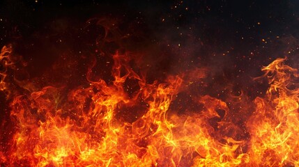 Fototapeta na wymiar Inferno Nights: Fiery Blaze Background with Power and Energy