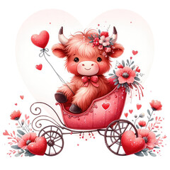 Highland Cow Valentine Clipart | Romantic Farm Animal Love
Cute Highland Cattle Illustration | Rustic Valentine's Day Clipart
Adorable Cow with Hearts | Valentine's Day Greeting Card Art