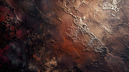 Abstract Textured Surface With Contrasting Earth Tones in Close-Up View