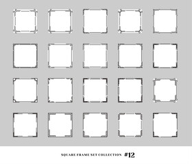 Geometric Decorative Frames Borders Corner Borders Vector set Vintage Collection Part 12