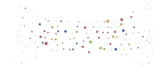  Colorful confetti on white background