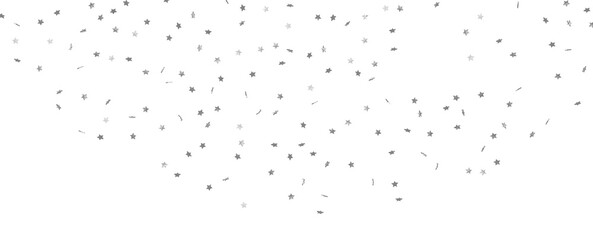 sparkling Christmas confetti falling isolated on white