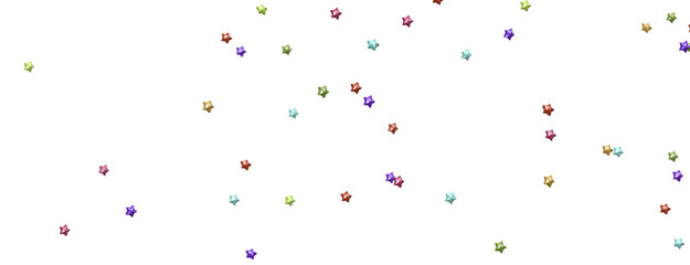 Cosmic Overture: Step Into the Allure of a 3D Colorful Stars Rainfall