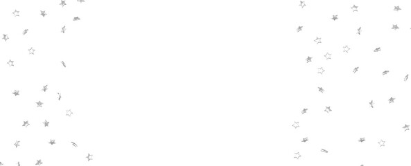 sparkling Christmas confetti falling isolated on white