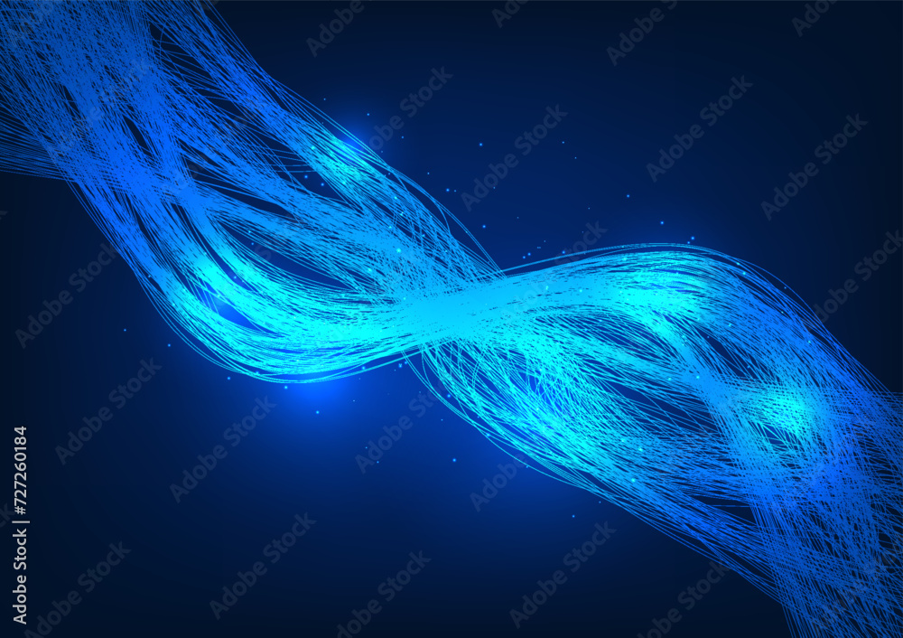Poster big data technology background the overlapping lines represent the aggregation of enormous amounts o