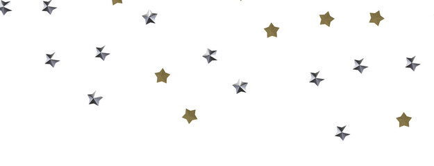 Starstruck Spectacle: 3D Illustration Transports You to a Gold Stars Shower