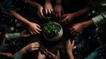 happy earth day. save the planet with copy space