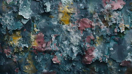 Close Up of a Paint-Covered Wall