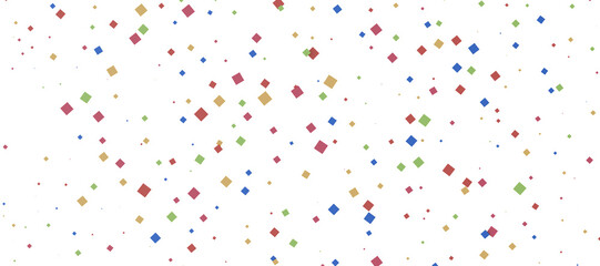  Multicolored confetti on white