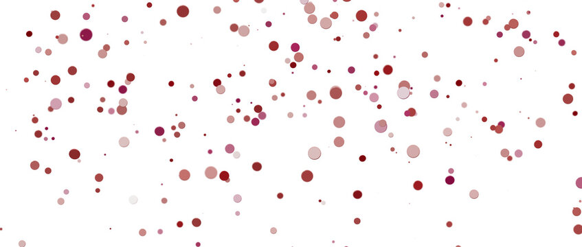 Glittering confetti on a transparent background. Holiday confetti png. red confetti falls from the sky.