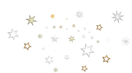 Christmas Star Plummet: Astonishing 3D Illustration Depicting Falling Holiday Stardust