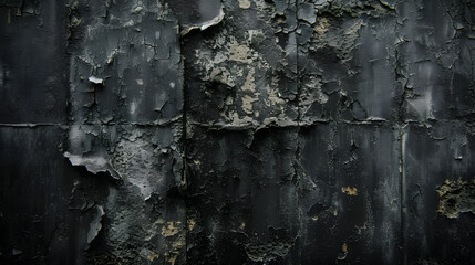 Obraz premium A Black Wall With Peeling Paint