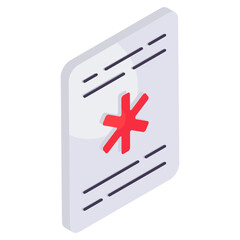 Fototapeta premium Editable design icon of medical file