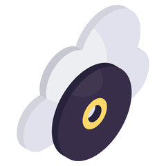 An icon design of cloud cd