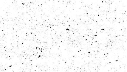 Black grainy texture isolated on white background. Dust overlay. Dark noise granules. White dust and scratches on a dark background enhance the grunge vibe.
