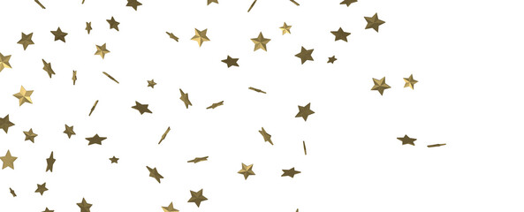 XMAS stars. Confetti celebration, Falling golden abstract decoration for party, birthday celebrate,