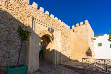 Bab Al Assa, historical landmark, gate that connects the Kasbah with the Medina of Tangier, Morocco