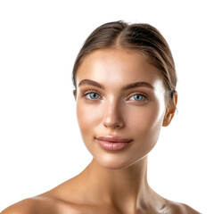 Fototapeta premium Beauty female model transparent background