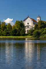 Fototapeta na wymiar Church of Holy Trinity, Klaster near Nova Bystrice, Southern Bohemia, Czech Republic