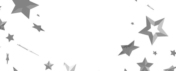 Silver stars falling from the sky. Abstract arc background. Glitter pattern for banner.