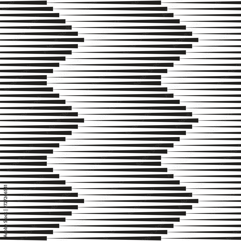 Poster abstract monochrome repeatable horizontal black line wave pattern.