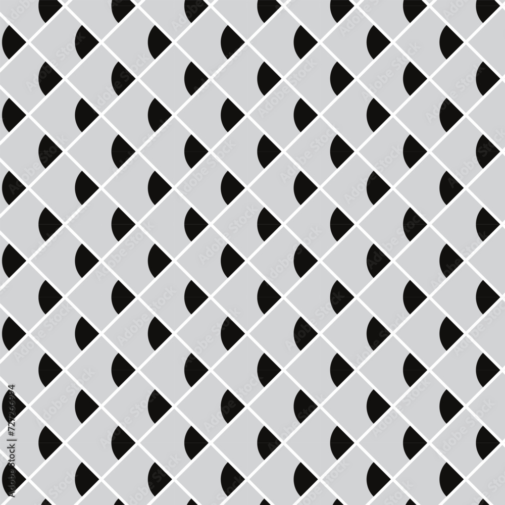 Poster abstract seamless repeatable black grey stylish pattern art.
