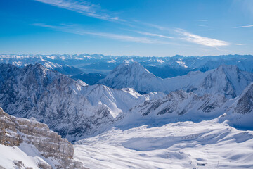 Fototapeta na wymiar Zugspitze Mountains, Western Alps of Germany