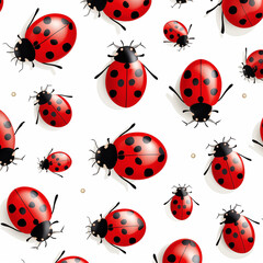 Ladybug pattern-illustration.
